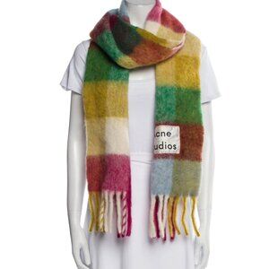 ACNE STUDIOS PLAID MOHAIR SCARF